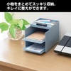 King Jim STA020-DG Desk Tray Starda Stacking Tray, Dark Gray