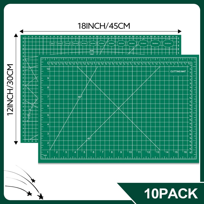 Self Healing Cutting Mat 12×18 Inch, Fabric Cutting Mats for