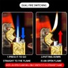 Embossed Dragon Flame Lighter, Cool Dual Flame Butane Lighter, Creative