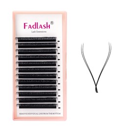 Lash Extension YY Lashes D Curl Mix Length 15-20mm Pre Made Fans Easy Fan Russian Cluster 12 rows Pre Fanned Volume Lash Extensions (YY-0.05-D, 14mm)