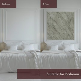 Very Berry Sticker Marble Peel and Stick Wallpaper (24" x 78", 2 Pack, Gray Matte) Self-Adhesive Renter Friendly Contact Paper Removable Waterproof Vinyl Faux Granite Décor for Furniture Upcycling