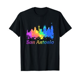 San Antonio Watercolor Skyline Souvenir SA Texas T-Shirt