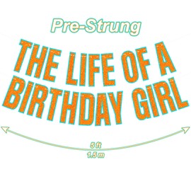 The Life of a Birthday Banner, Pre-Strung Showgirl Theme Birthday Party Decoration, Music Fan Party Supplies