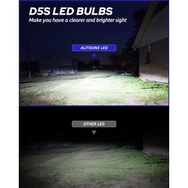 AUTOONE 2025 Upgraded D5S D5R Bulbs, 900% Brighter D5S Bulbs, 32000 Lumens 6500K Brightest D5S D5R Fog Bulbs, 50000 Hours Longer Lifespan