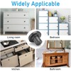 HTRTRR Black Drawer Handles, Single Hole Cabinet Knobs, 6PCS, Matte