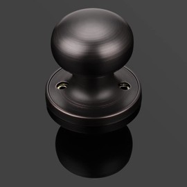 GOBEKOR 10 Pack Half Dummy Knobs for Closet Doors Oil Rubbed Bronze Dummy Door Knobs Interior Closet Door Knob Round Door Knobs Stainless Steel