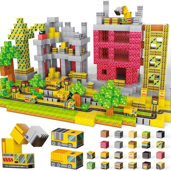 BuzzoXerex Magnetic Building Blocks, 2.5 cm Magnetic Building Blocks, Pack