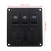 Car Marine 3+2combination LED Single Rocker Green Light Switch+Car Charger