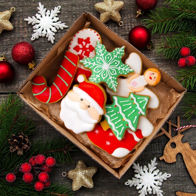 Christmas Cookie Cutters Set, 12 Pieces Stainless Steel Metal Christmas