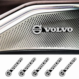 5pcs Volvo Speaker Sticker V60 V90 S90 XC40 XC90 C70 XC90 XC60 S60 Metal Decorative Emblem Cool (Volvo)