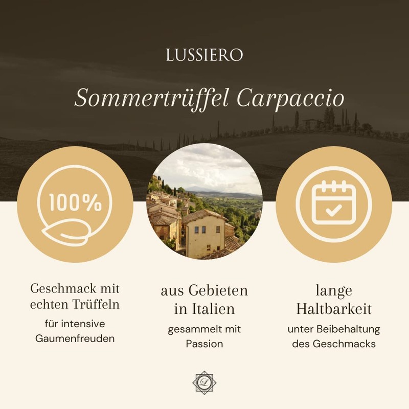 Lussiero Summer Truffle Carpaccio Black Truffle Tartufo Truffle Slices Tuber
