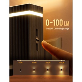 DORESshop Night Lights, Led Night Lights Plug into Wall, [2 Pack] Plug in Night Lights for Wall, 1W 3000K Dimmable Night Light from 0LM to 100LM for Bathroom Hallway Bedroom Kids Room Stairway