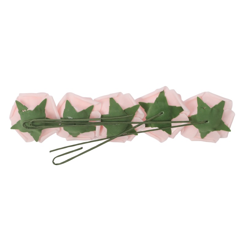 25pcs Artificial Roses Light Pink Fake Bulks Box for DIY