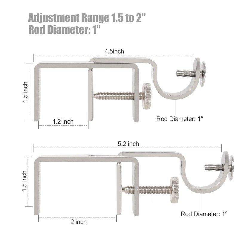 Outside Mounted Blinds Curtain Rod Bracket (Only Fit for 1.3-2