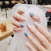 24 PCS Medium Length Fake Nails Trendy Nail Tips for