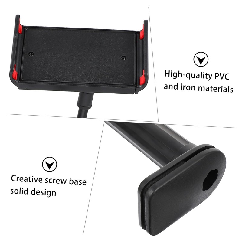 TEHAUX Adjustable Gooseneck Phone Holder Rotating Tablet Bracket with Clamp