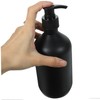 WOONEKY 2pcs Refillable Plastic Soap Dispenser Pump Bottles Black Matte