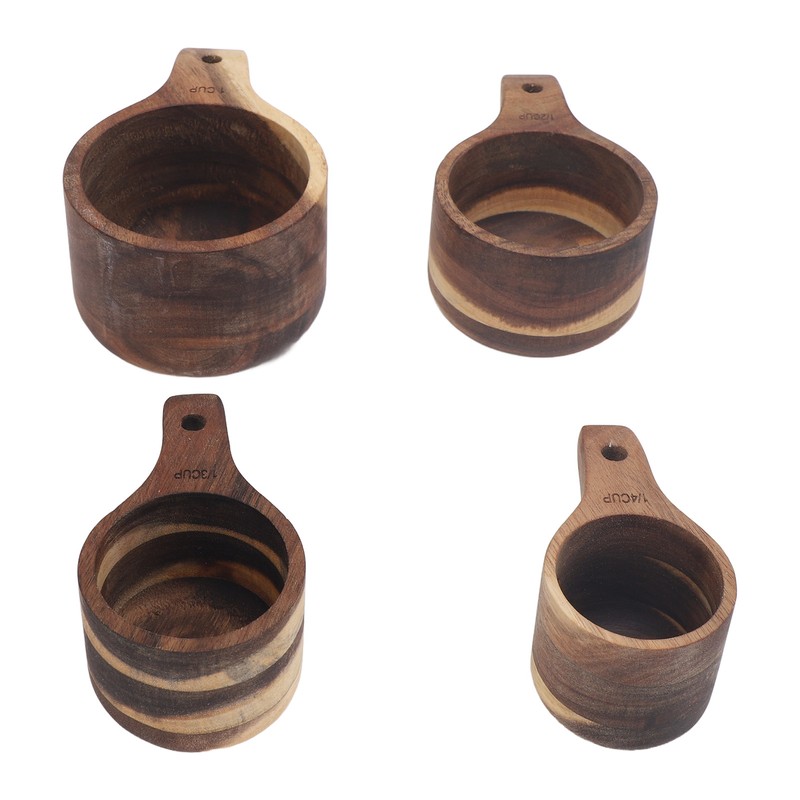 4PCS Measuring Cups Set Clear Scale Comfortable Handle Rounded Edges