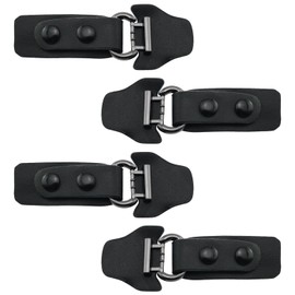 yyangz 4 Pairs Black Metal Leather Pair Buckles Trench Coat Belt Buckle Coat Sweater Fur Neck Buckle Skirt Pair Hook Buckle Clothing Sewing Accessories For Cloak Sweater Cufflinks Scarf