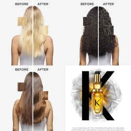 Kérastase Elixir Ultime Hair Oil, For all hair types, Nourishes Dull Hair, Strengthens and Protects Hair From Heat, With Argan and Camellia Oil, Suitable for Travel, L'Huile Originale, 30ml