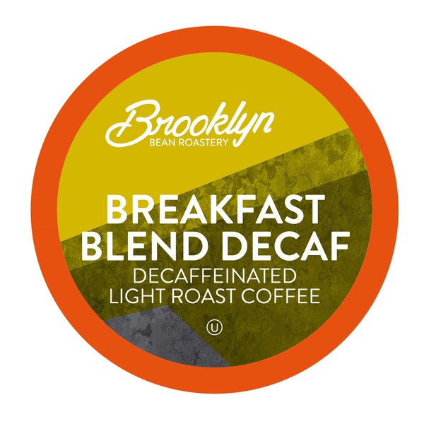 Brooklyn Beans Cápsulas de café descafeinado, compatible con 2.0 K-Cup, mezcla de desayuno, 40 unidades