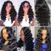 BINF Wigs Human Hair Loose Deep Wave Wig 24 Inch