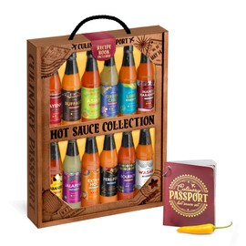 Culinary Passport Ultimate Hot Sauce Variety Pack - 12 Hot Sauce Bottles Gift Set