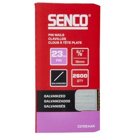 SENCO CZ10EAAR 5/8" 23 Gauge Pin Nails, Galvanized Finish 2,600 Count Pack