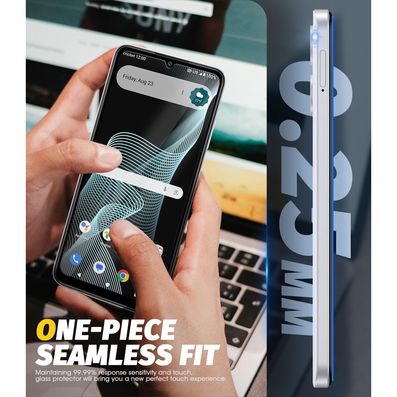 Orzero (3 Pack) Tempered Glass Screen Protector Compatible for Cricket