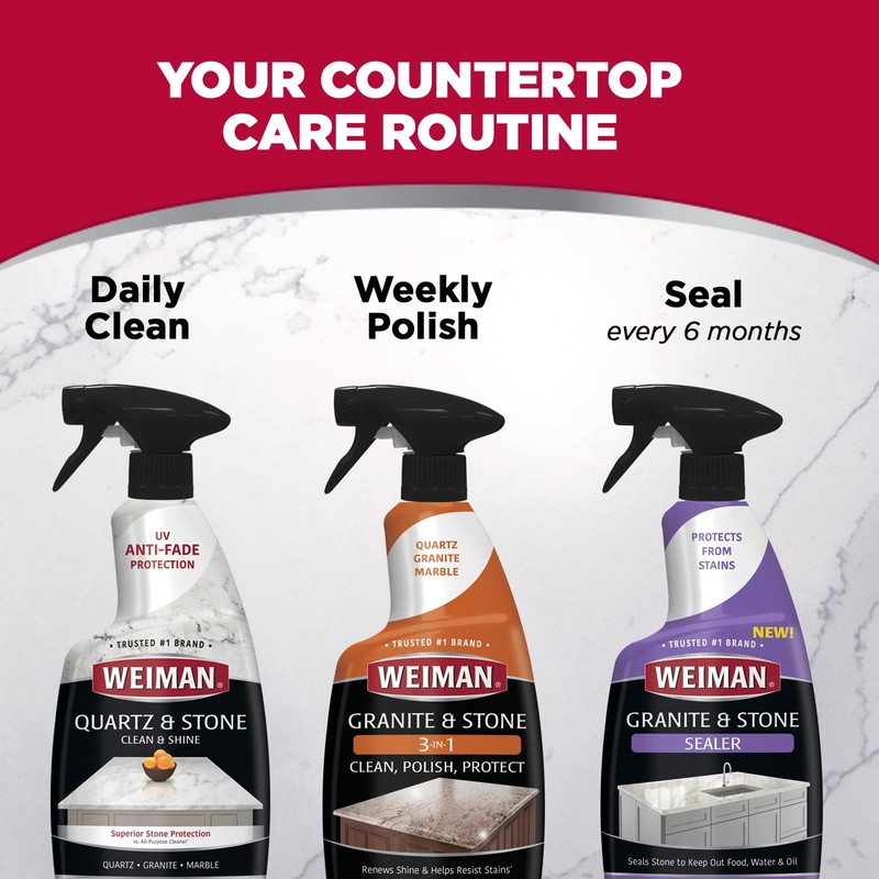 Weiman Quartz Countertop Cleaner and Polish - Clean and Shine