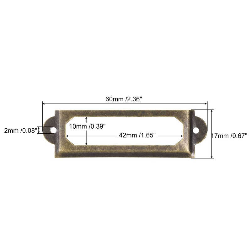 sourcing map Pack of 30 Metal Label Holders File Name