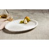 Mud Pie 12 1/2" x 17" Woven Ceramic Platter, White