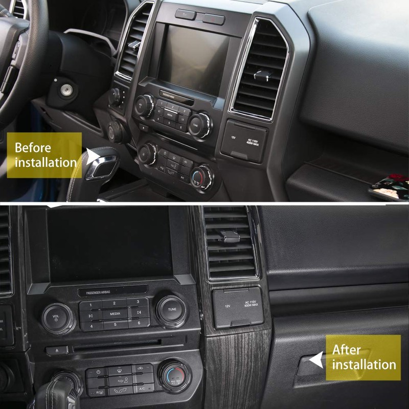 JeCar for F150 Black Wood Grain Interior Trim Kits for