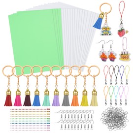 280 Pieces Shrinky Dink Sheets,Shrink Paper Sheets,Shrink Plastic Sheets Kit,Shrink Art,Shrink Plastic Kit,Heat Shrink Plastic Sheet,Shrinky Dink Lined Notebook Paper for Creative Art and Craft