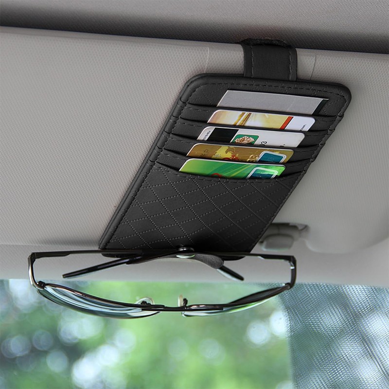 JNNJ Car Multifunctional Storage Bag for Sunglasses, Card Holder, Adjustable