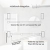 Tabanzhe Curtain Rods-2PCS Extendable Curtain Rod 30-50cm Long Adjustable Tension