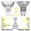 ALIDE GU10 Led Bulbs 5W 6000k Daylight White Dimmable,25W-35W Halogen