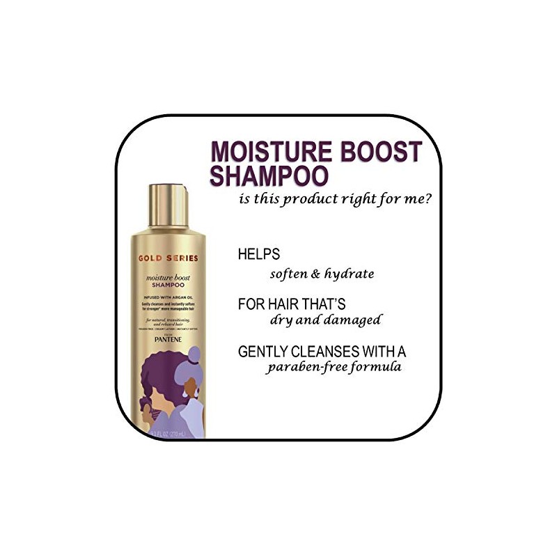 Pantene Pro-V Gold Series Moisture Boost Shampoo, 9.1 fl oz