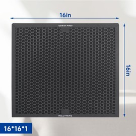 Air Scrubber Active Carbon Filters Compatible with Mounto, BlueDri, VEVOR and Dri-Eaz Air Purifier, Compatible with Part HEPA500 & BD-AS-550 & F301H, 16'' x 16'' x 1'' inches（3 Pack）
