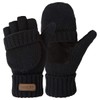 OMECHY Winter Knitted Fingerless Wool Gloves Thermal Insulation Warm Convertible