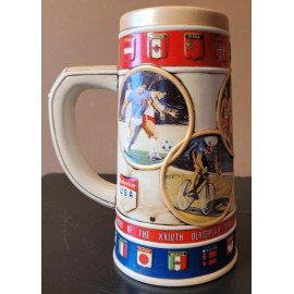 Budweiser 1988 BUDWEISER CERAMARTE SEOUL SUMMER OLYMPIC GAMES 8" STEIN - SERIAL NUMBERED