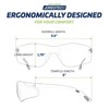 JORESTECH Safety Glasses, ANSI Z87+ Compliant, Wraparound Clear Impact-Resistant Polycarbonate