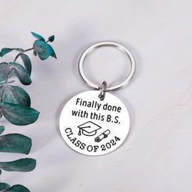 Class of 2024 Graduation Keychain Funny Graduation Gifts for Her Him High School College Senior 2024 Gifts for Boys Girls Guys Son Daughter Nurse PHD Master Graduation Gifts for Men Women Grad Gifts