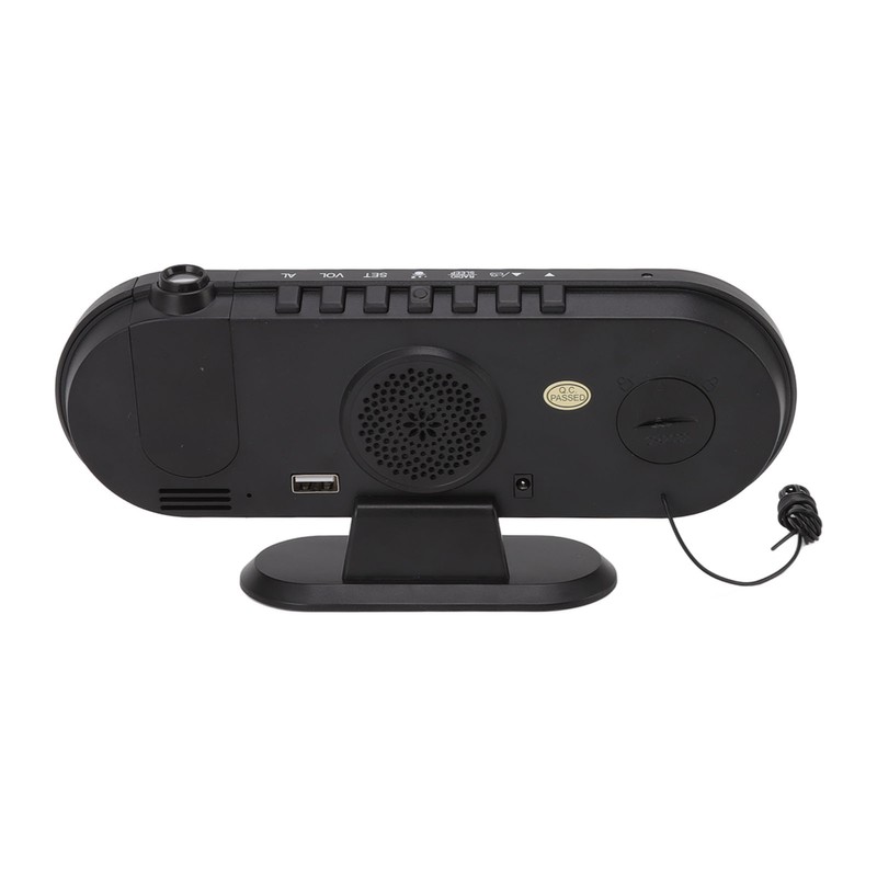 Projection Alarm Clock USB Powered Mirror Display Design High Brightness