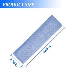 Bittwee 2PCS Car Seat Belt Cover, Leather Vehicle Seatbelt Cushion Pad Protector for Shoulder and Neck, Comfortable Breathable Automotive Safe Strap Mat, Universal for SUV, Truck, RV（Sky Blue）