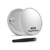 40X Magnifying Mirror with 2 Suction Cups, 3.5 inches Magnified