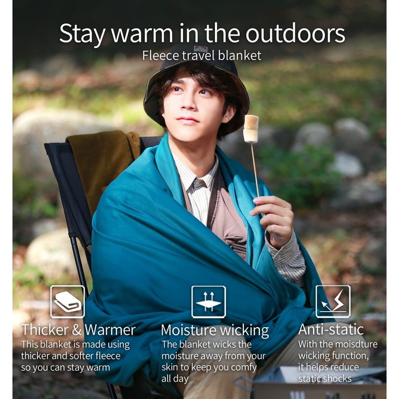 Litume Travel Blanket Lightweight and Breathable, 122x170 cm, Soft Airplane