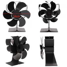 FFYan Stove Fan, Fireplace Tool with 6 Blades, No Electricity, Environmentally Friendly for Fireplace, Wood Burner
