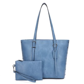 KL928 Handbag for Women Tote Bag PU Leather Large Shoulder Bag Top Handle Satchel Purses and Wallet 2Pcs Set