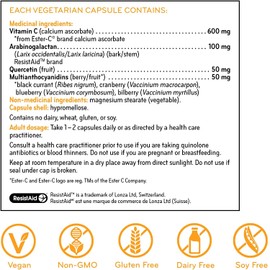 SISU Sisu Ester-C Supreme Capsules, 24-hour Immune Support, With Antioxidant Bioflavonoids and Larch Arabinogalactan for Immune System Support, 210 caps, Citrus free, Gluten Free, Vegan, Non-GMO